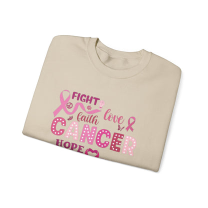 Breast Cancer Awareness Sweatshirt, In October We Wear Pink Crewneck, Fight Love Faith Sweater
