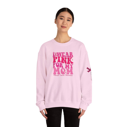Breast Cancer Awareness Sweatshirt, In October We Wear Pink Crewneck, For My Mom Sweater
